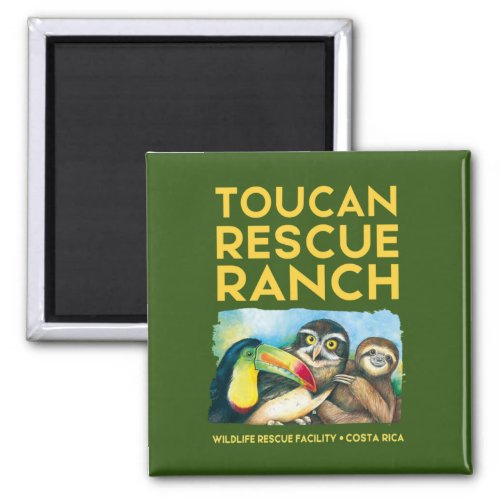 Toucan Rescue Ranch Square Magnet
