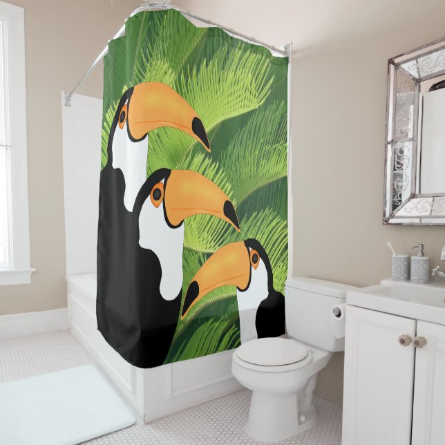 Toucan Shower Curtain (In Situ)