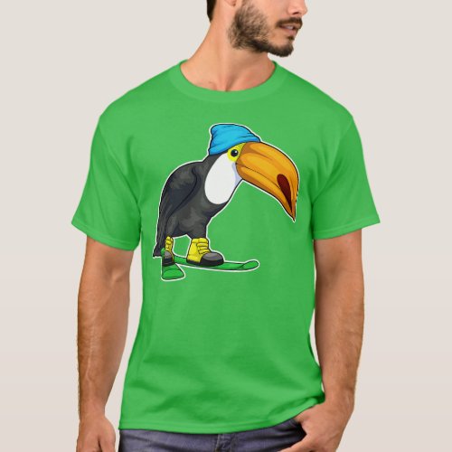 Toucan Skier Ski Winter sports T_Shirt