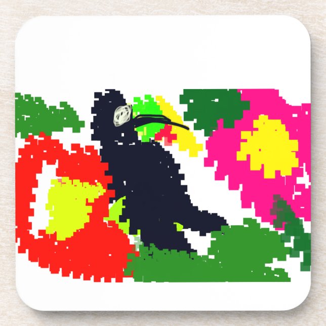 Toucan Summer  Beverage Coaster (Front)