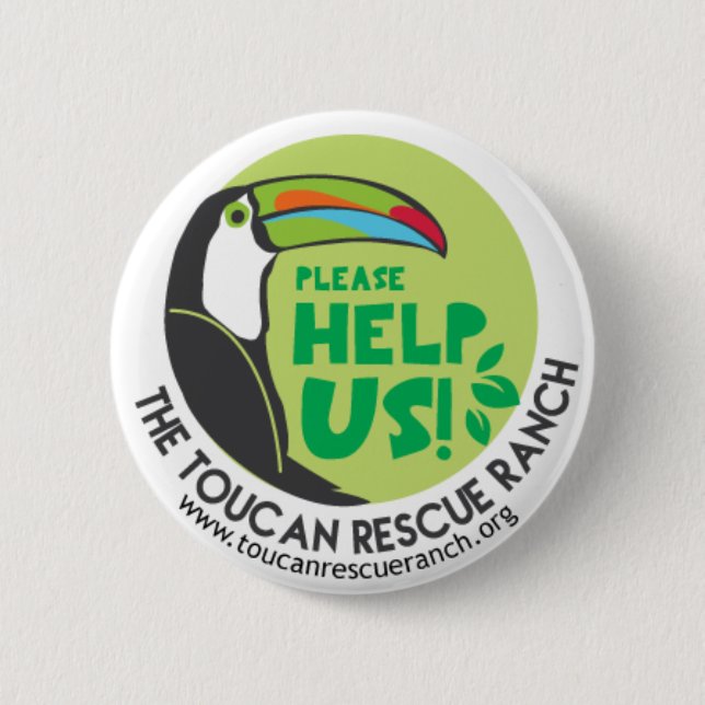 Toucan Support Badge Pinback Button (Front)