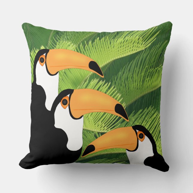 Toucan Throw Pillow (Front)