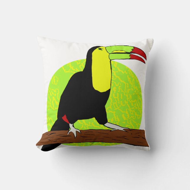 Toucan Throw Pillow (Front)