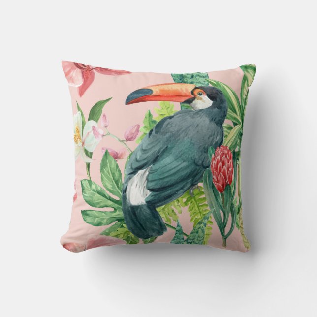 Toucan Throw Pillow (Front)