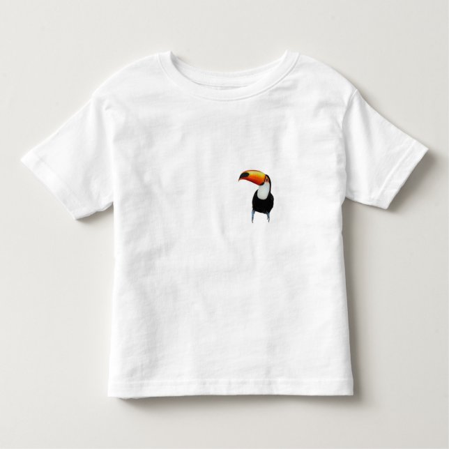 Toucan Toddler Fine Jersey T-Shirt, White Toddler T-shirt (Front)
