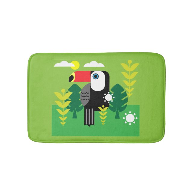 Toucan Tropical Bird Bath Mat (Front)