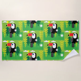 Toucan Tropical Bird Beach Towel