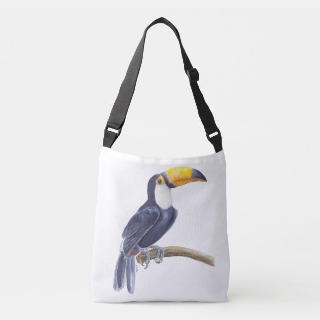 Toucan, tropical bird crossbody bag (Front)