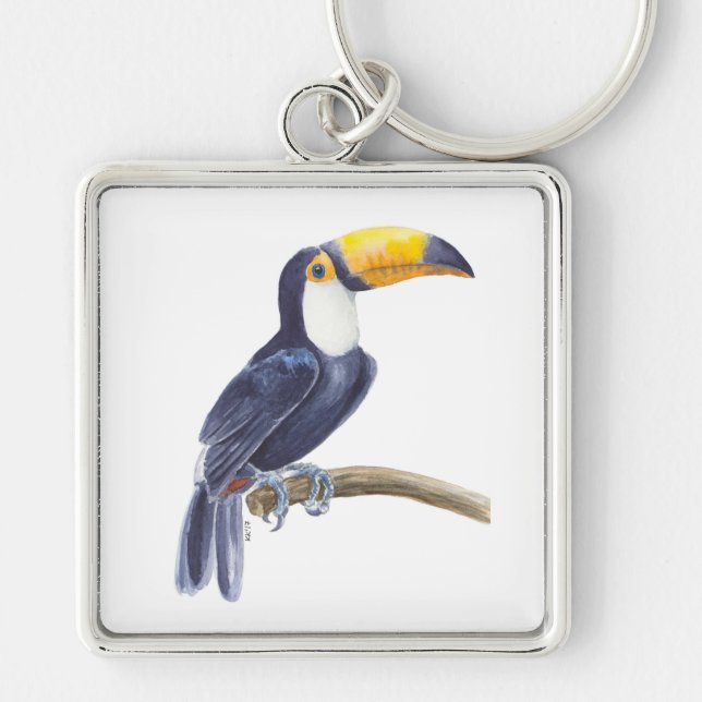 Toucan, tropical bird keychain (Front)