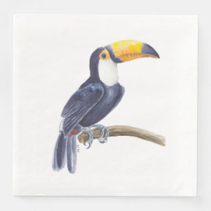 Toucan, tropical bird paper dinner napkins