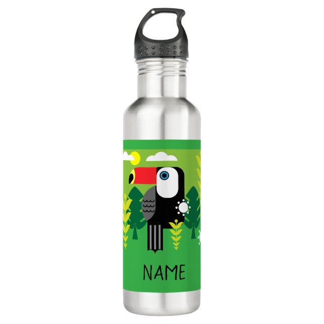 Toucan Tropical Bird Stainless Steel Water Bottle (Front)