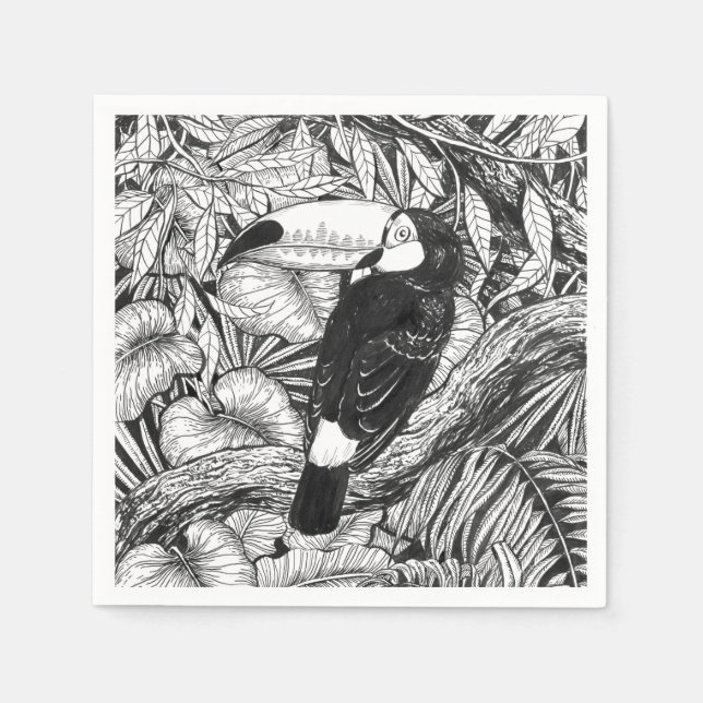 Toucan tropical garden napkins (Front)