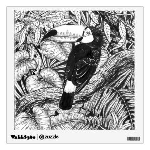 Toucan tropical garden wall decal