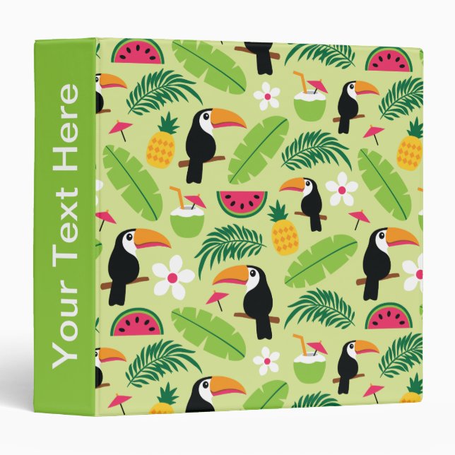 Toucan Tropical Summer 3 Ring Binder (Front/Spine)