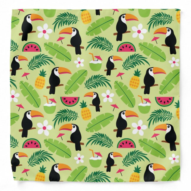 Toucan Tropical Summer Bandana (Front)
