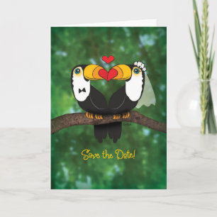 Toucan Wedding Save the Date Greeting Card