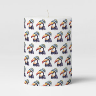Toucan Winter Vibes Pillar Candle