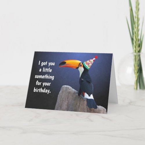 Toucan with a Little Something Birthday Card