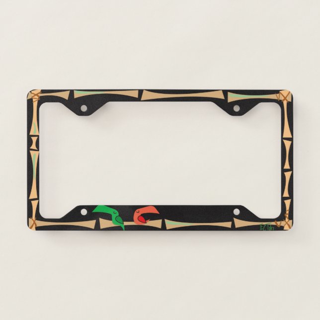 Toucans and Bamboo License Plate Frame (Front)