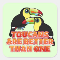 Toucans Are Better Than One Square Sticker