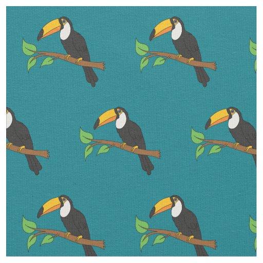 Toucans Cute Birds Fabric