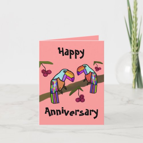 Toucans Happy Anniversary Card