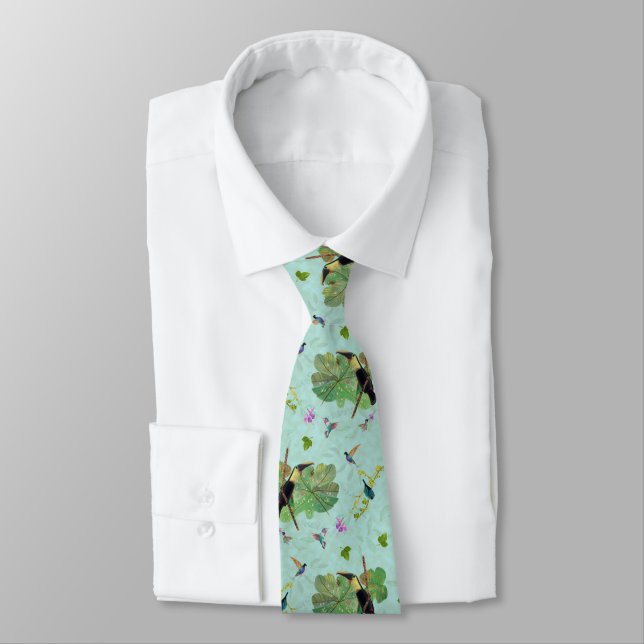 Toucans in Paradise Neck Tie (Tied)