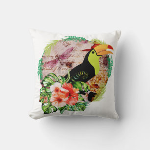Toucan's Magic - Tropical Bird Witchcraft Throw Pillow