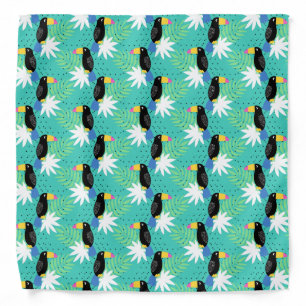Toucans On Teal Bandana
