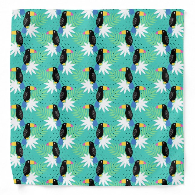Toucans On Teal Bandana (Front)