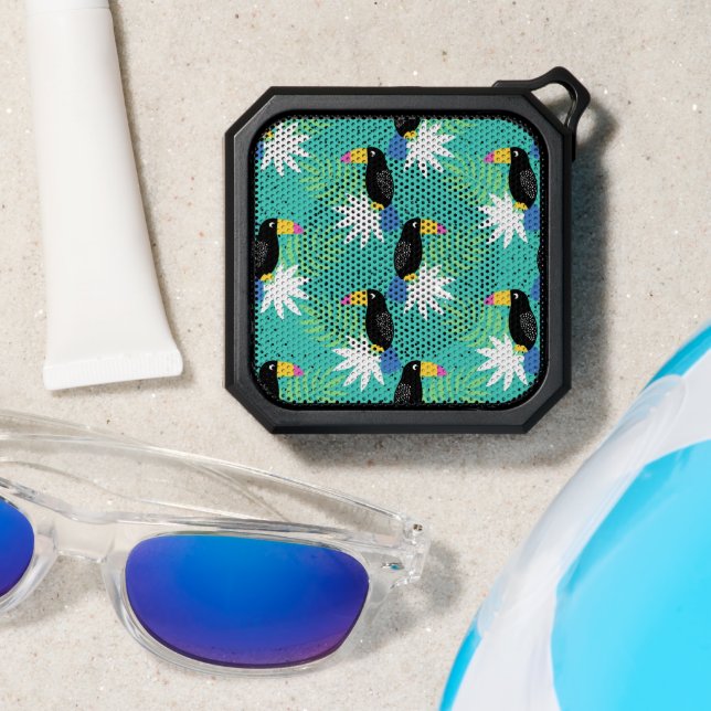 Toucans On Teal Bluetooth Speaker (Insitu(Beach))