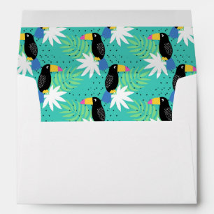 Toucans On Teal Envelope