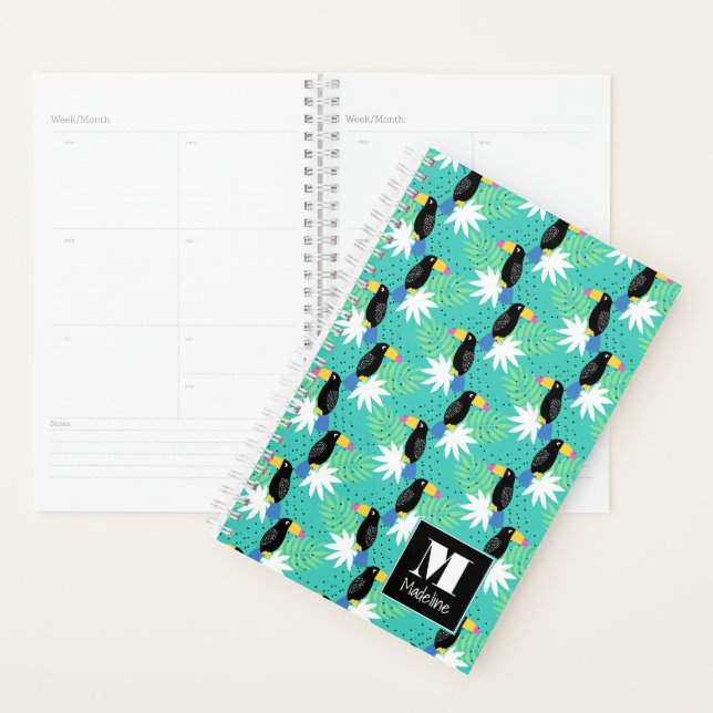 Toucans On Teal | Monogram Planner (Display)
