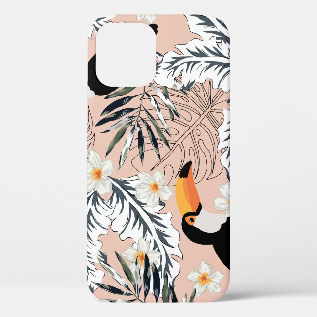 Toucans, Palms, Plumeria: Pink Tropical. Case-Mate iPhone Case (Back)