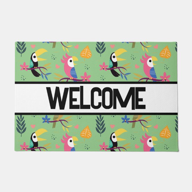 Toucans & Parrotts Doormat (Front)