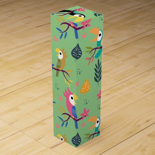 Toucans & Parrotts Wine Box (Front)