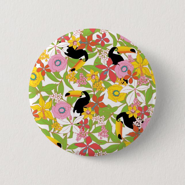 toucans pinback button (Front)