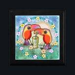 Toucans Tea Gift Box<br><div class="desc">Toucans Tea gift box  by ArtMuvz Illustration. Matching toucan apparel,  funny toucan t-shirts,  custom bird gifts.  To personalize add your name or text to this toucan gift box .</div>