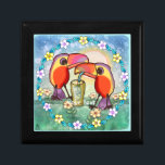 Toucans Tea Gift Box<br><div class="desc">Toucans Tea gift box  by ArtMuvz Illustration. Matching toucan apparel,  funny toucan t-shirts,  custom bird gifts.  To personalize add your name or text to this toucan gift box .</div>