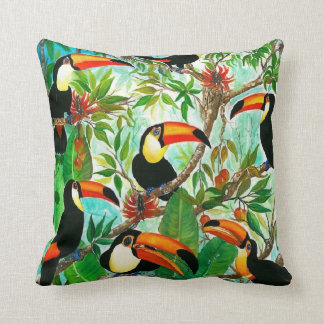 Toucans Throw Pillow