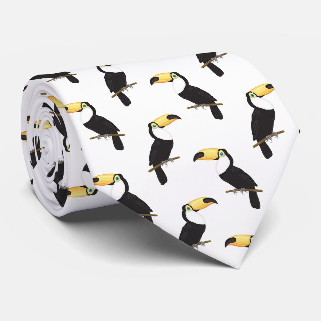 Toucans Tie (Rolled)