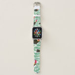 Toucans, tropical leaves, decorative pattern. apple watch band