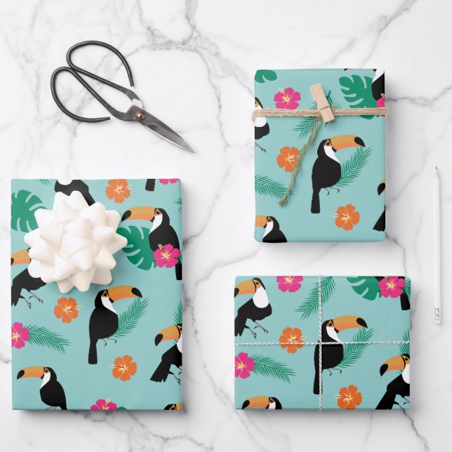 Toucans Wrapping Paper Sheets (Front)