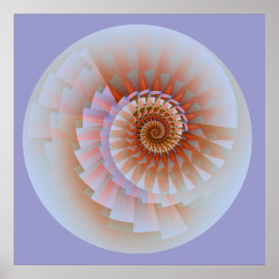 Touch Abstract Fine Fractal Art Poster