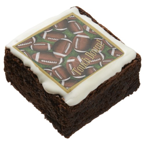 Touch Down Football Pattern Chocolate Brownies