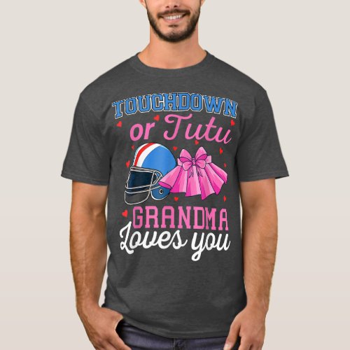 Touch Down Or Tutus Gender Reveal Announcement Bab T_Shirt