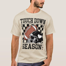 Touch Down Season Football Helmet & Ball Checkered
