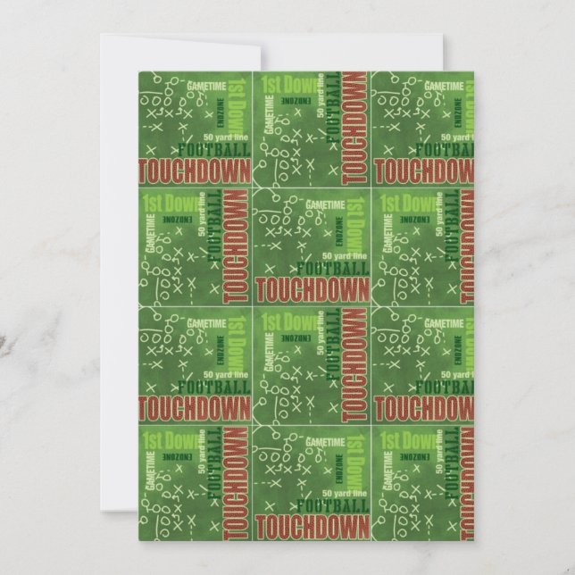 Touch Down Sports for football sports fans Holiday Card (Front)