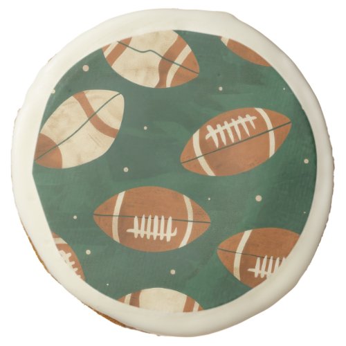 Touch Down Super Bowl football baby shower Sugar Cookie