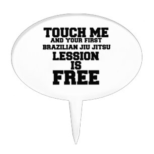 TOUCH ME AND YOUR FIRST BRAZILIAN-JIU-JITSU LESSIO CAKE TOPPER